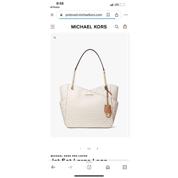 Michael kors MICHAEL KORS Jet Set Large Logo Shoulder Bag - Picture 2 of 13